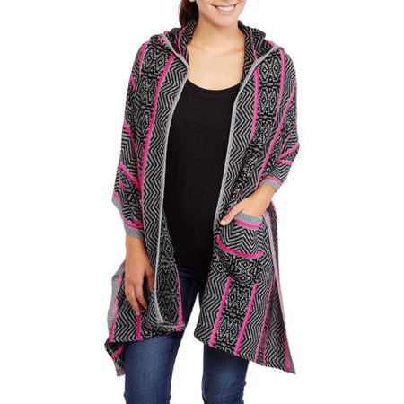 Women's Aztec Sweater Flyaway Hoodie Cardigan