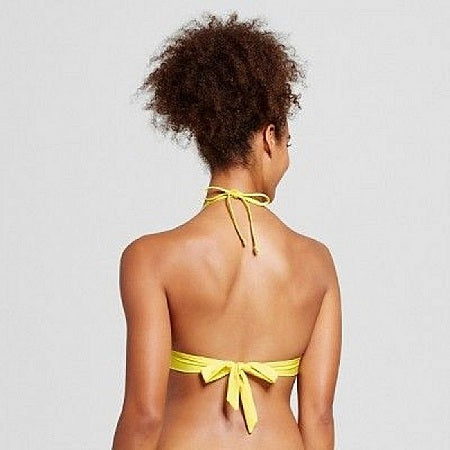 Mossimo Women's Mesh High Neck Halter Bikini Top