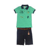 Sisero Boy's 2 Piece Polo Shirt & Shorts Set With Belt