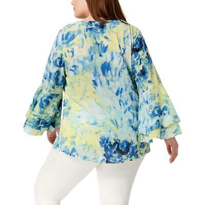 Alfani Bell Sleeve Ruffled Workwear Blouse