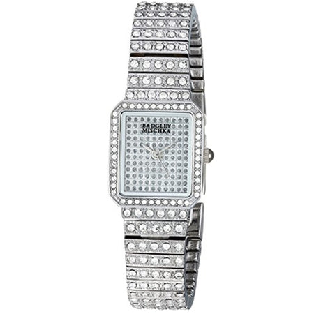 Badgley Mischka Women's Silver-Tone Bracelet Watch