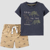 Carter's Baby Boys' 2 piece Dino Print Top and Bottom Set