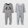 Cat & Jack Baby Boys' 2pk Zipper Sleep & Play Pajama Set