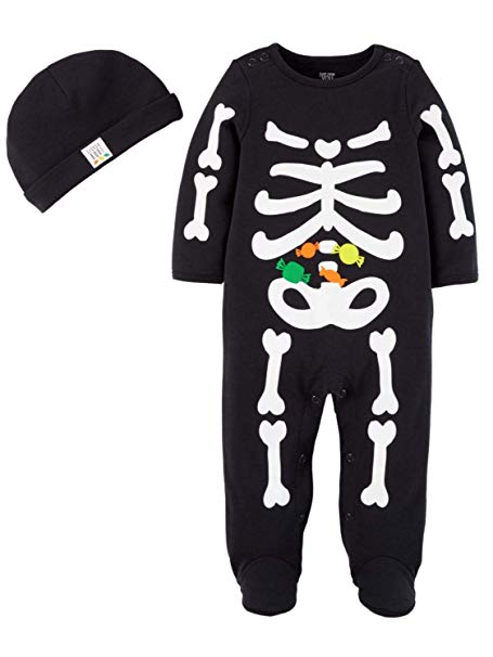 Carter's Baby Boys' Halloween Black Skeleton Sleep N' Play