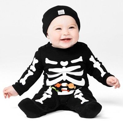 Carter's Baby Boys' Halloween Black Skeleton Sleep N' Play