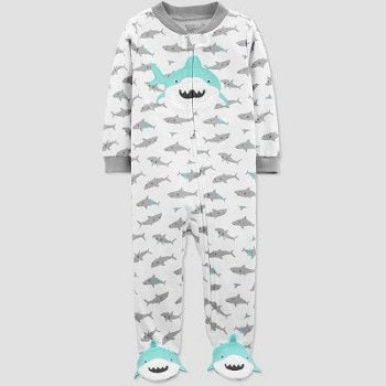 Carters Baby Boys' Shark Print Sleep 'N Play One Piece Pajama