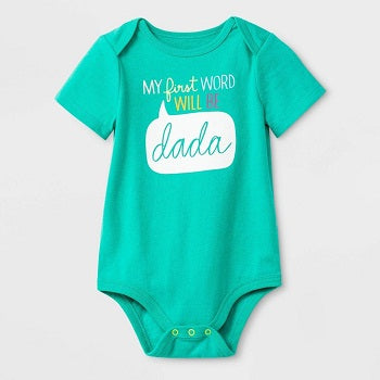 Cat & Jack Baby Girls' "First Word Dada"Bodysuit