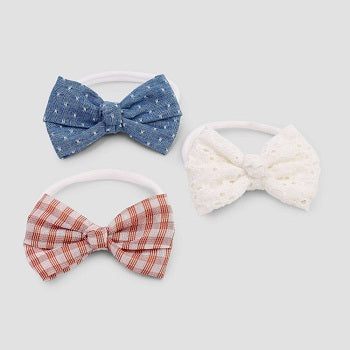 Cat & Jack Baby Girls' 3pk Headband with Knotted Bows