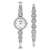 Badgley Mischka Women's Silver-Tone Crystal Watch