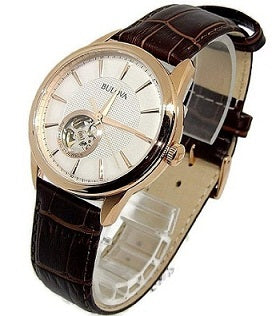 Bulova rose gold on sale automatic men's watch