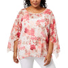 Calvin Klein Printed Kimono-Sleeve Blouse