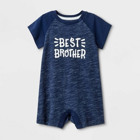 Cat & Jack Baby Boys' Knit Raglan "Best Brother" Romper
