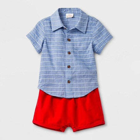 Cat & Jack Baby Boys' Striped Top and Bottom Set