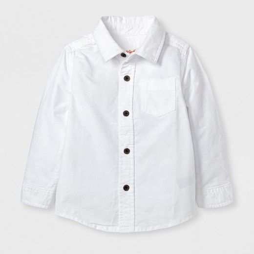 Cat & Jack Toddler Boys' Long Sleeve Oxford Button-Down Shirt