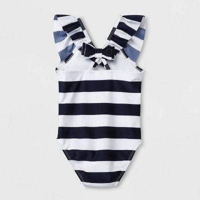 Cat & Jack Baby Girls' Stripe One Piece Swimsuit