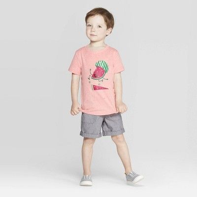 Cat & Jack Toddler Boys' Snow Jersey Watermelon T-Shirt