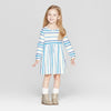 Cat & Jack Toddler Girls' Long Sleeve Stripe All Over Print Dress