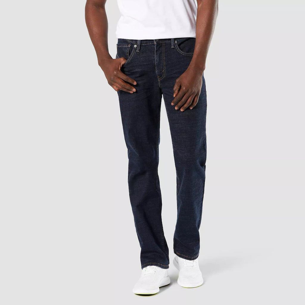 Celio Men's Solid Blue Cotton Loose Fit Jeans