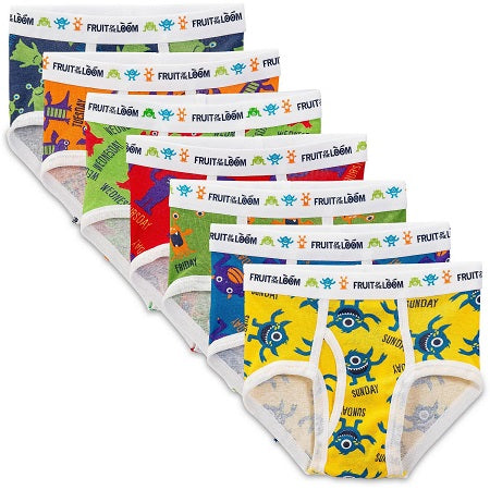 Fruit of the Loom Boys' Days of The Week Briefs, 7-Pack – Africdeals