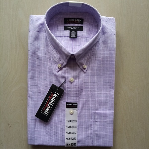 Kirkland Signature Men's Traditional Fit Dress Shirt - Purple