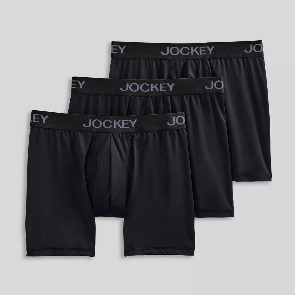 Jockey Generation Men's Micro Stretch 3 Pack Boxer Briefs - Black