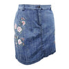 Karen Scott Women's Plus Size Embroidered Denim Skirt