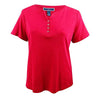 Karen Scott Plus Size Cotton Henley T-Shirt