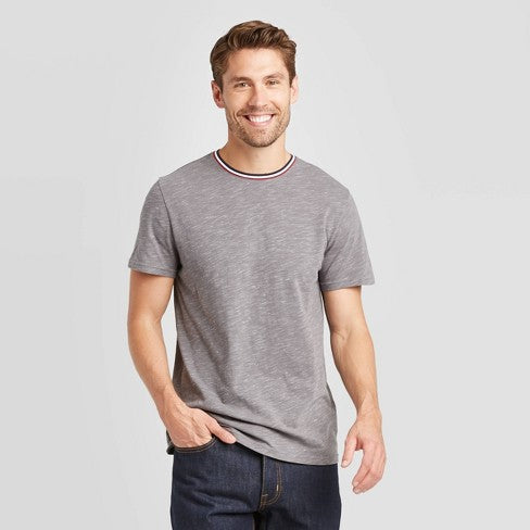 Men's Standard Fit Short Sleeve Novelty Crew Neck T-Shirt