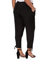 NY Collection Plus Size Tapered Tie-Hem Pant