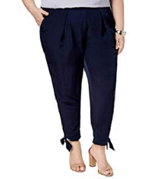 NY Collection Plus Size Tapered Tie-Hem Pant
