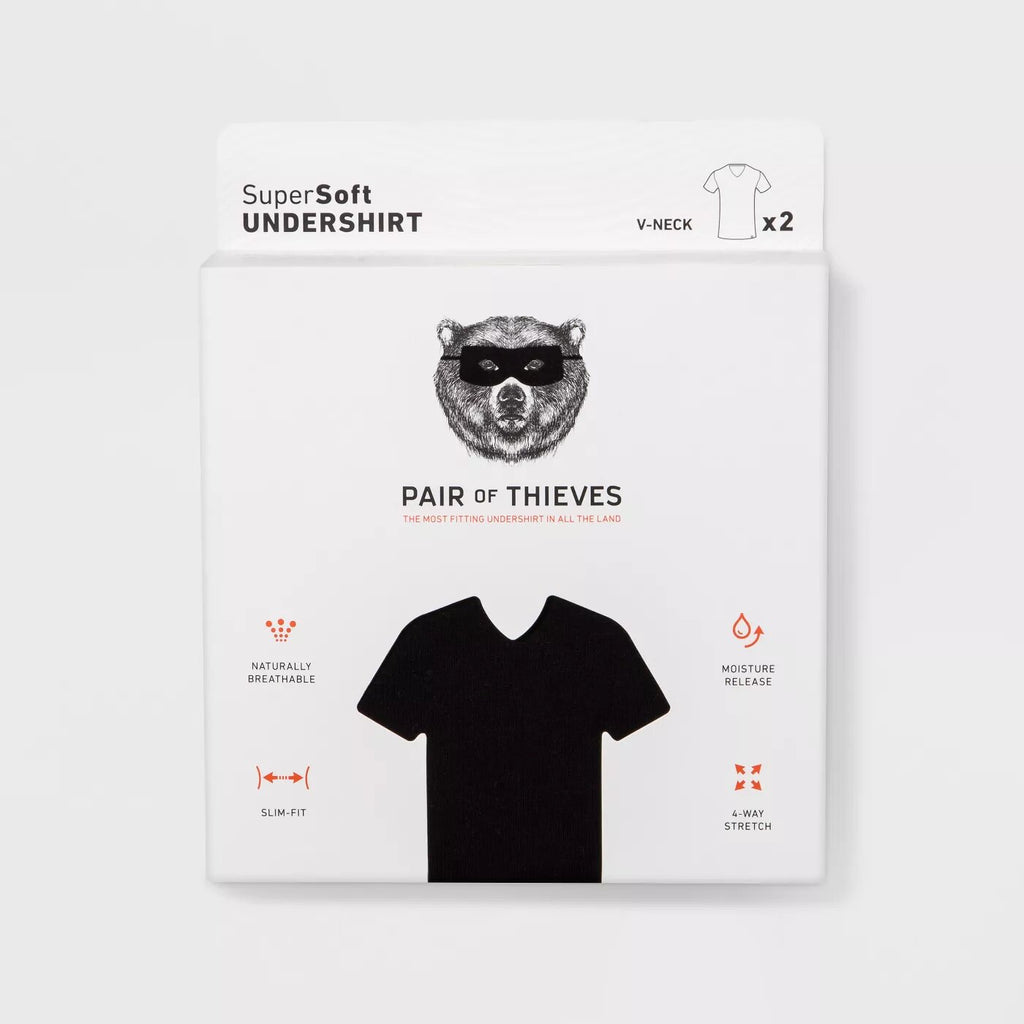 Pair of Thieves Men's V-Neck Undershirts - 2 Pack