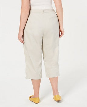 Karen Scotts Plus Size Button-Cuff Capri Pants