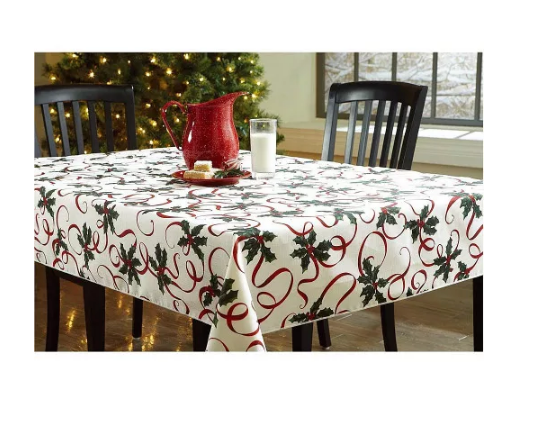 Essential Home Printed Fabric Tablecloth