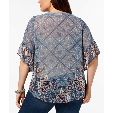 Style & Co. Plus Size Crepe Pintuck Pullover Top