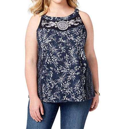Style & Co. Lace Embroidered Tank Top