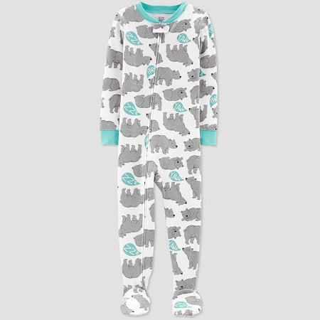 Carter's Toddler Boys' Bear Printed Footed Sleepers