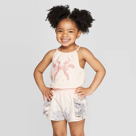 Art class Toddler Girls' Floral Embroidered Tank Top