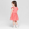 Cat and Jack Toddler Girls' Glitter Dot Ruffle Sleeve A Line Dress