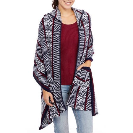 Women’s Aztec Sweater Flyaway Hoodie Cardigan