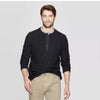Goodfellow & Co Men's Standard Fit Textured Long Sleeve Henley T-Shirt - S