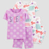 Carter's Baby Girls' 4 piece Sleepy Animals Pajama Set