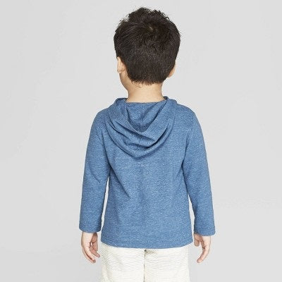 Cat & Jack Toddler Boys' Long Sleeve Shawl Hoodie T-Shirt