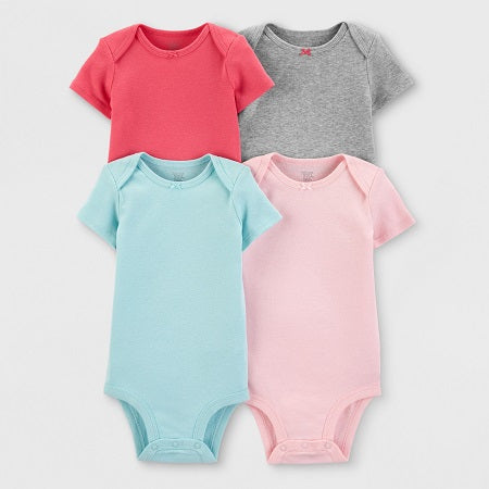 Carter's Baby Girls' 4 pack Bodysuits