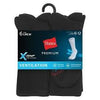 Hanes Men's Premium Xtemp Dry Crew Socks 6pk - Black