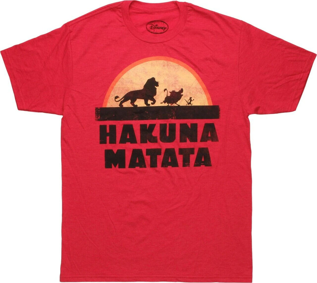 Lion King Hakuna Matata Silhouette Sunset T-Shirt- S