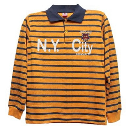 Popito Boy's  N.Y City Long Sleeve Polo T-Shirt