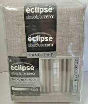 Eclipse Absolute Zero Total Blackout Curtains 2Panel Pairs - Max Taupe