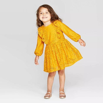 Cat & Jack™ Toddler Girls’ Lace Dress – Gold