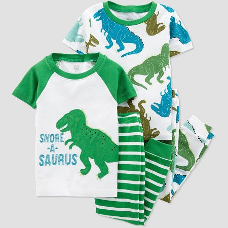 Just one you made by carter's Toddler Boys' 4 piece Dino Pajama Set