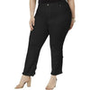 NY Collection Plus Size Frayed Cutout jeans